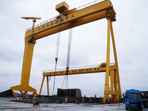 江苏向海船舶300t造船门式起重机