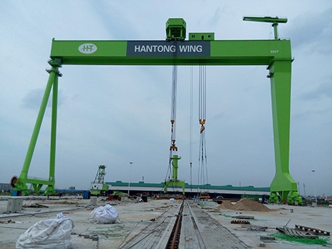 韩通赢吉500t造船门机